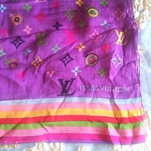 Louis Vuitton Silk Eye Love You Purple Multicolour Inspiration Scarf
